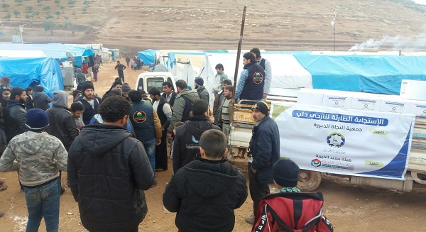 جمعية النجاة الخيرية تحقق السبق في تضميد جراح نازحي حلب